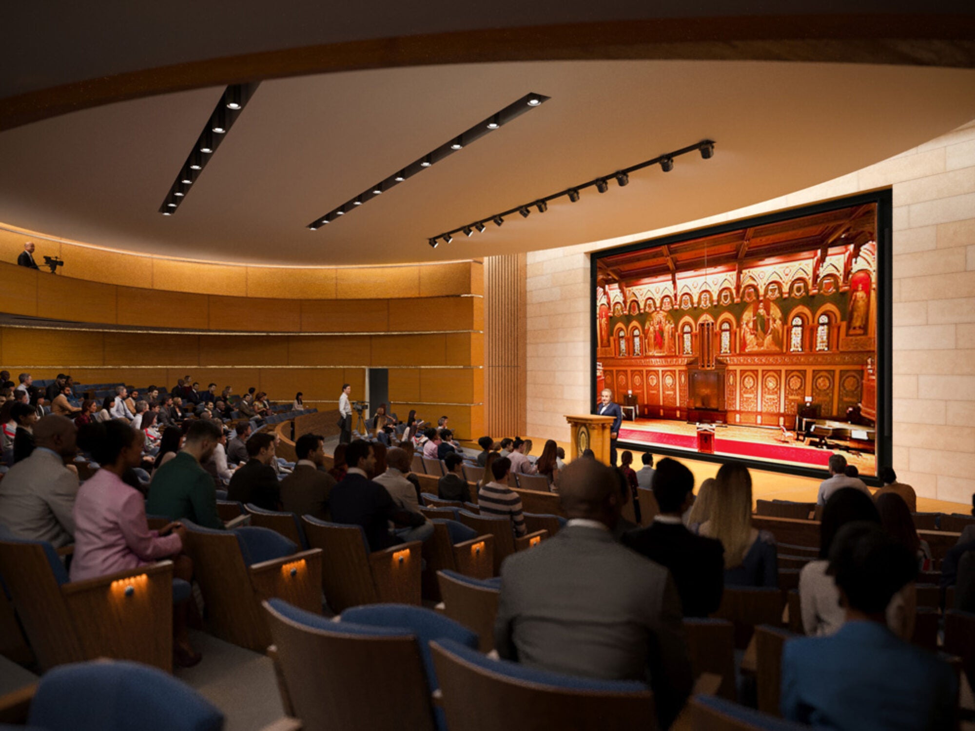 interior auditorium rendering