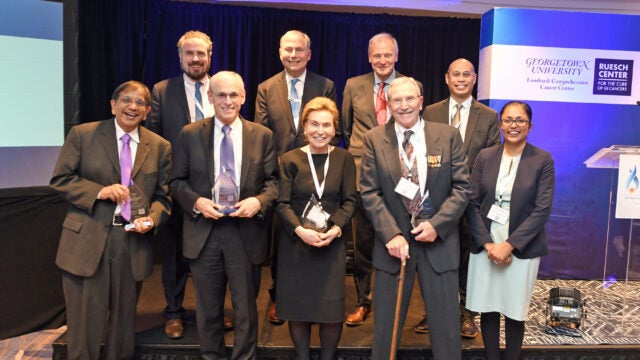 Winners of the Luminary Awards in GI Cancers celebrate the 15th anniversary of the Ruesch Center for the Cure of Gastrointestinal Cancers.