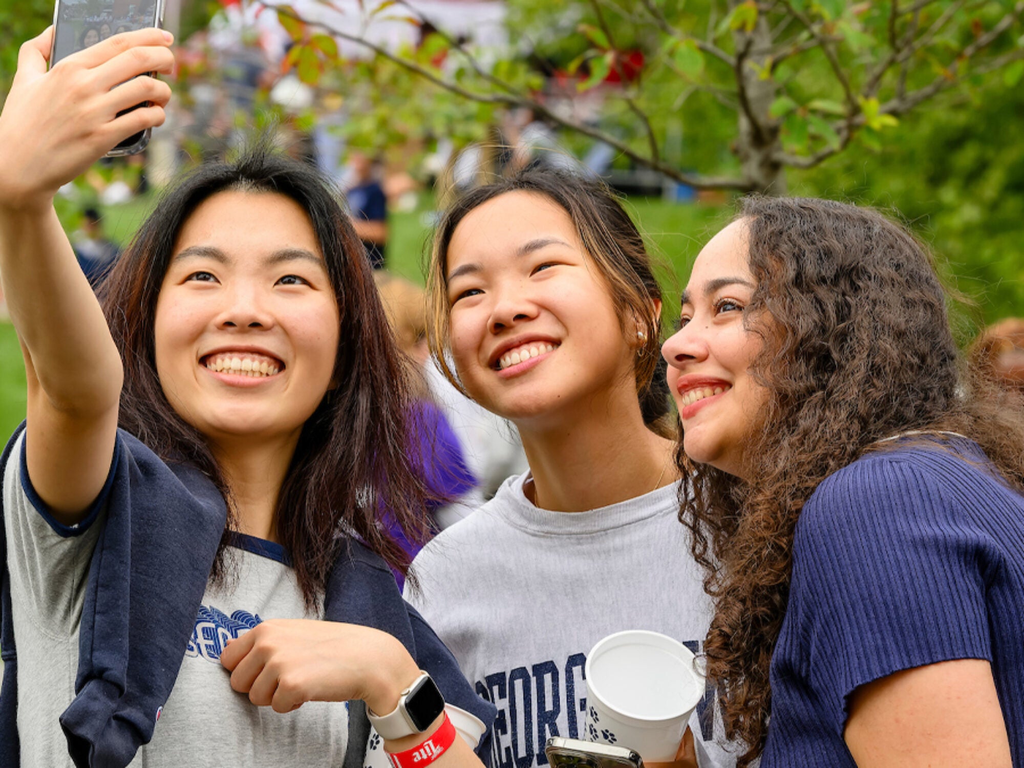 students taking a selfie