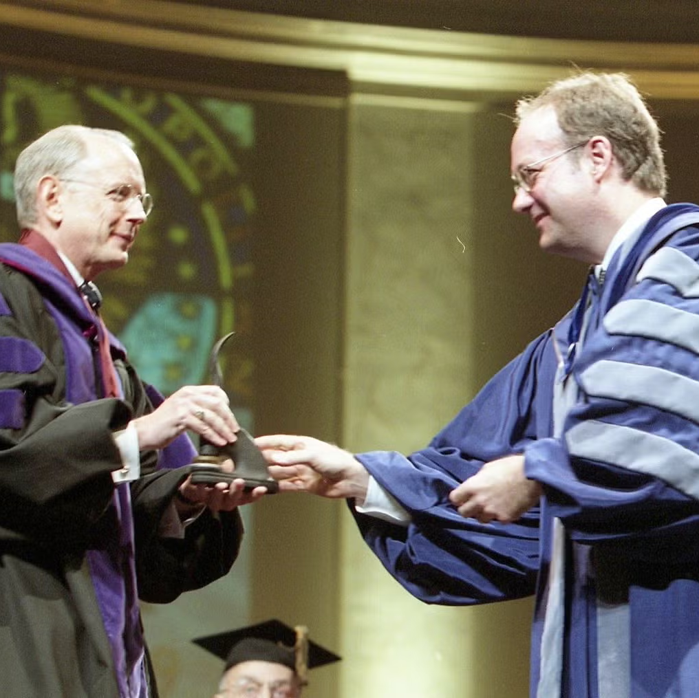 jack degioia being inducted as president